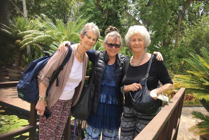 Trienie Weimar, Susie Summerfield and Paulette Gruber enjoying the Stellenbosch Botanical Gardens
